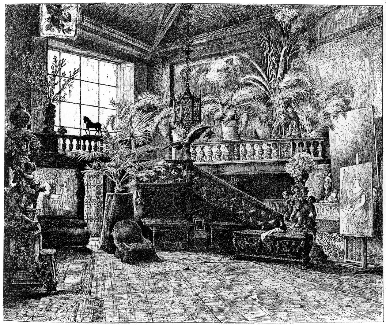 Det større studioet til Hans Makart, Wien, Østerrike, c1880-1882 av Unbekannt
