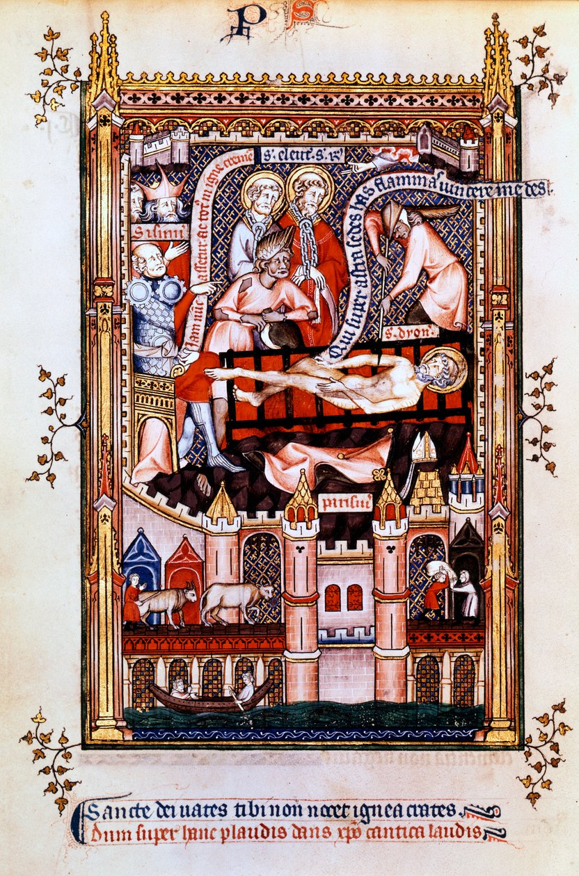 Martyrdøden til St Denis, 1317 av Unbekannt