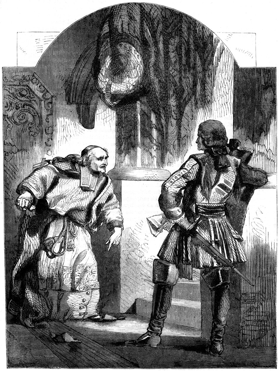 Møtet mellom kardinal Giulio Alberoni og oberst Stanhope, 1700-tallet 1800-tallet av Unbekannt