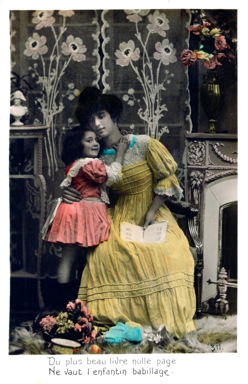 Den vakrere boken, fransk postkort, c1900 av Unbekannt