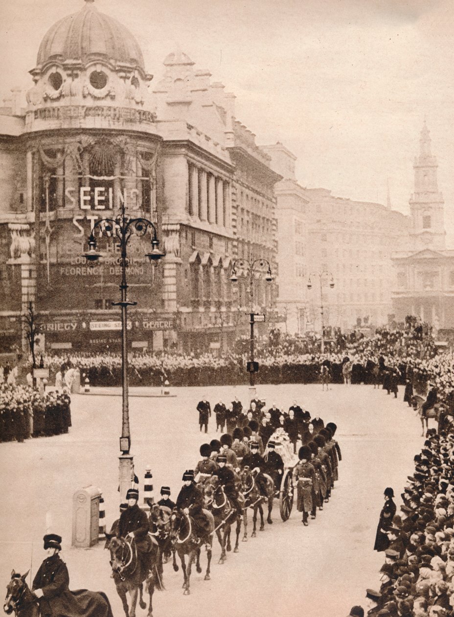 Den bevegende enkelheten til kong Georges siste reise gjennom London, 1936 av Unbekannt