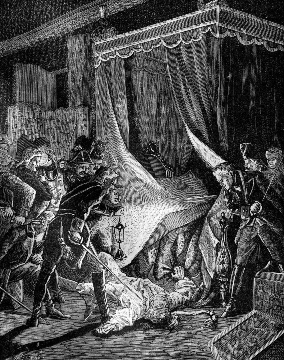 Drapet på tsar Paul I av Russland, mars 1801 1882-1884 av Unbekannt