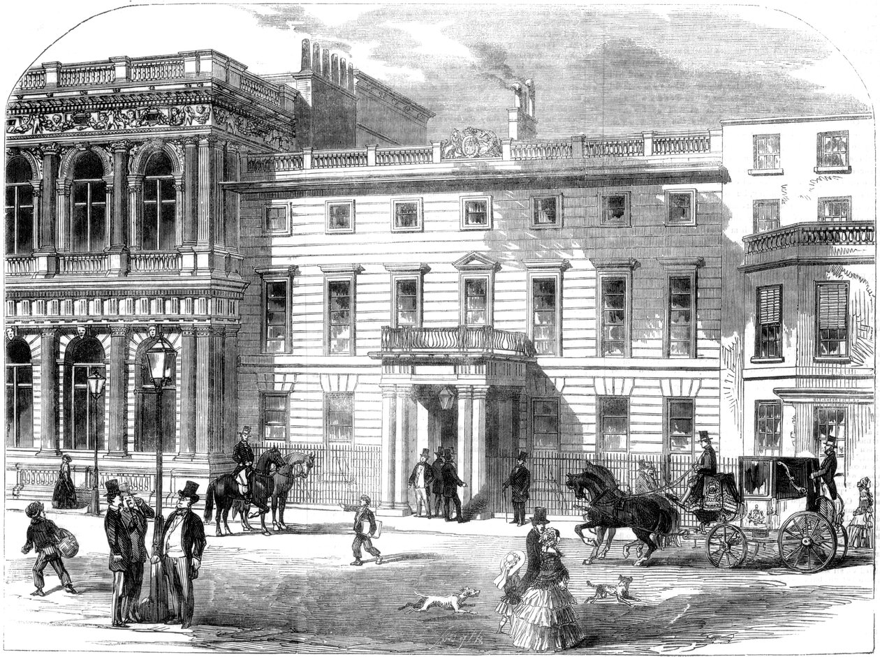 Det nye kontoret til krigsavdelingen, Buckingham House, Pall Mall, London, 1855 av Unbekannt