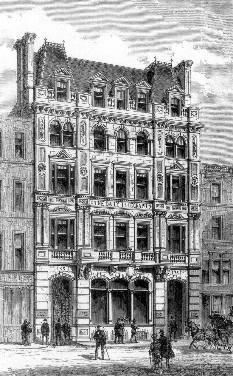 De nye kontorene til Daily Telegraph, Fleet Street, London, 1882 av Unbekannt