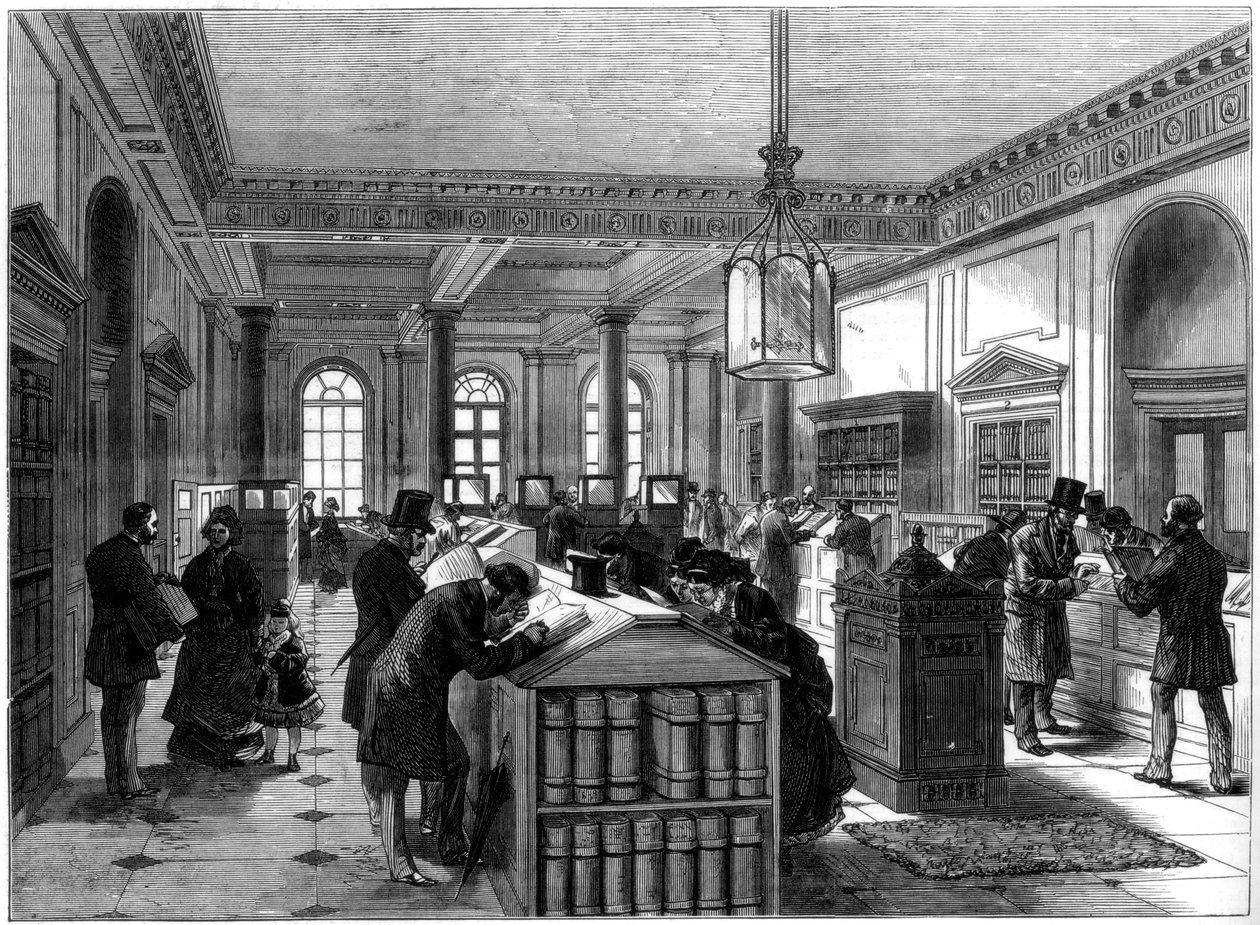 Det nye testamenteregisteret, Somerset House, London, 1875 av Unbekannt