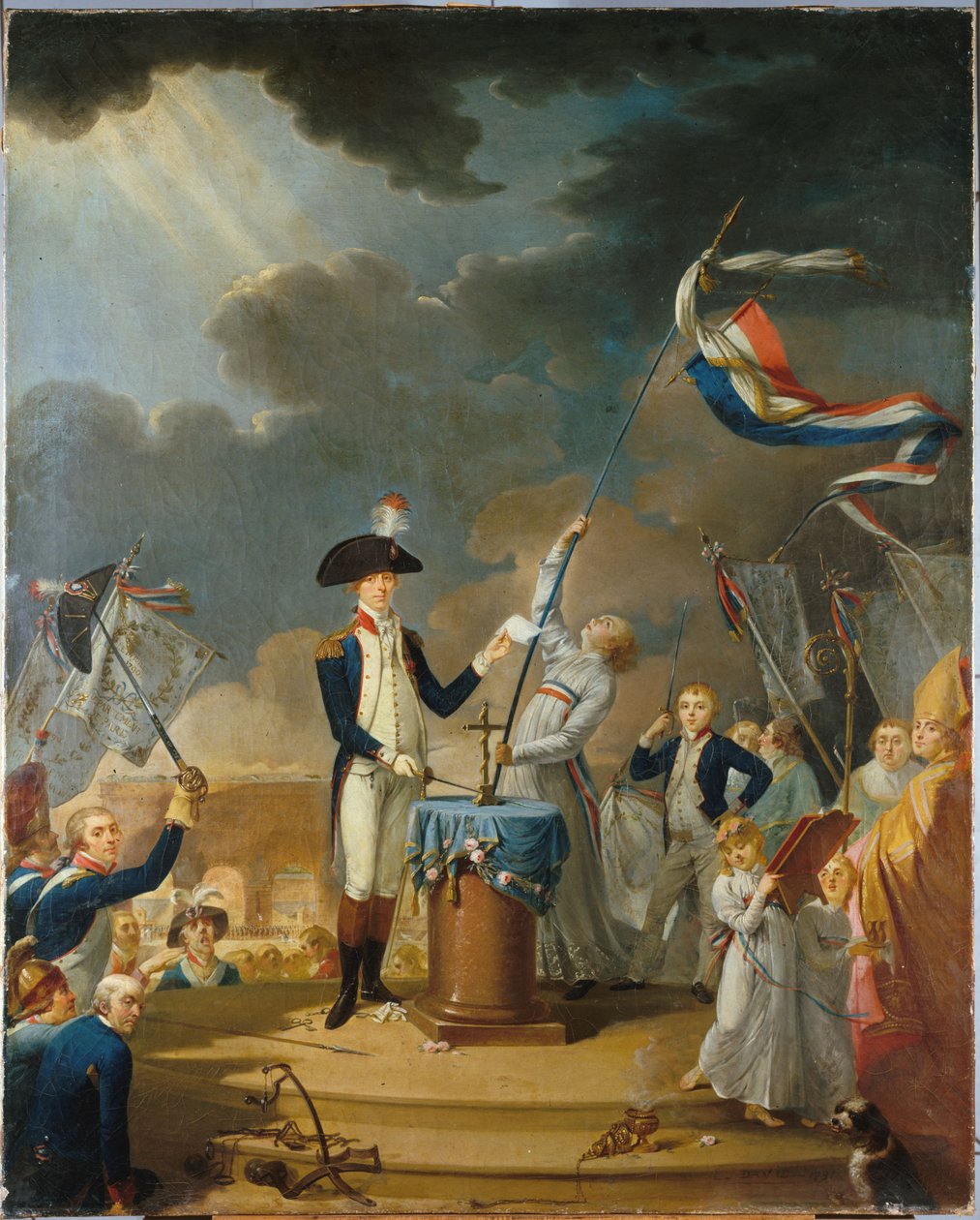 Eden til La Fayette på Federation Festival, 14. juli 1790, 1791. av Unbekannt