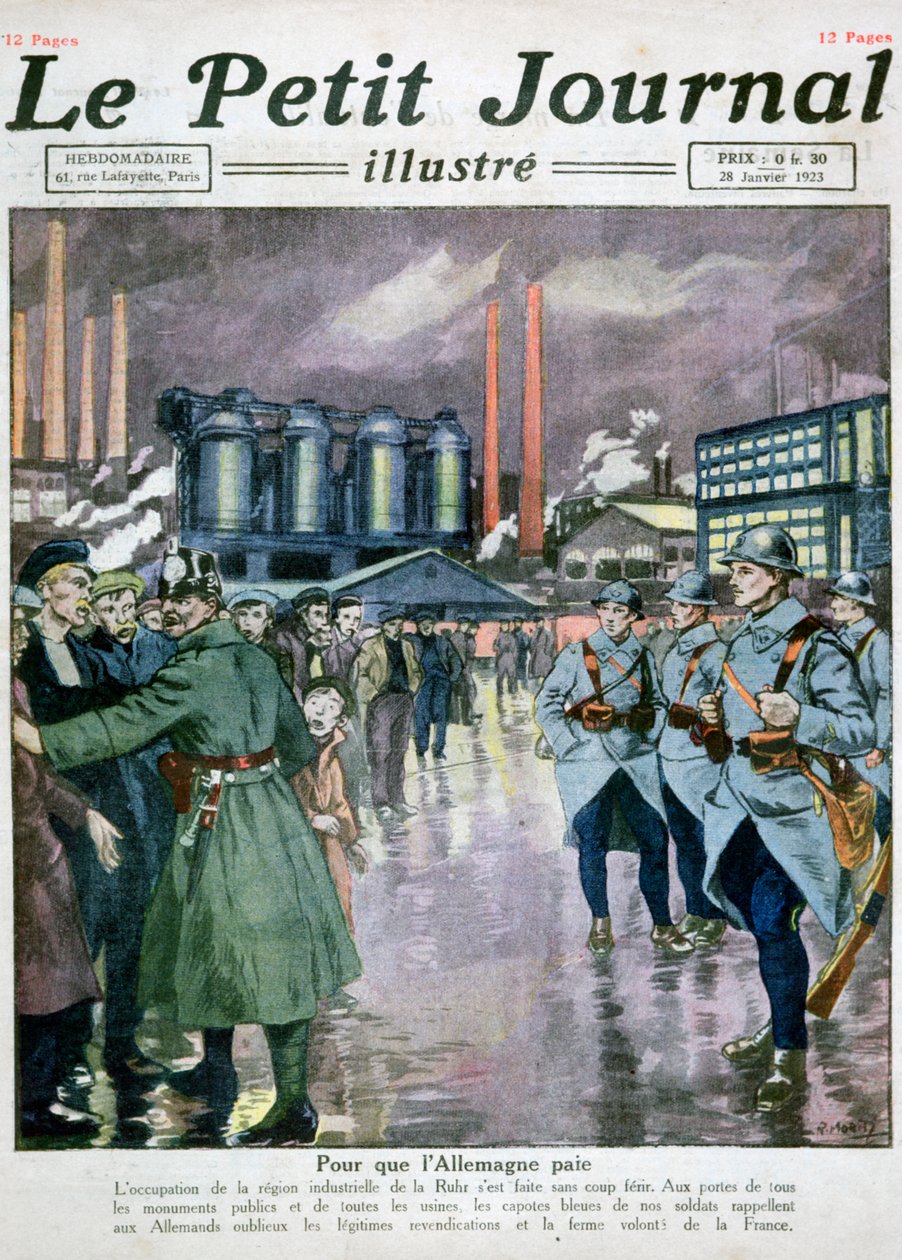 Okkupasjonen av Ruhr av Frankrike og Belgiske tropper, 1923 av Unbekannt