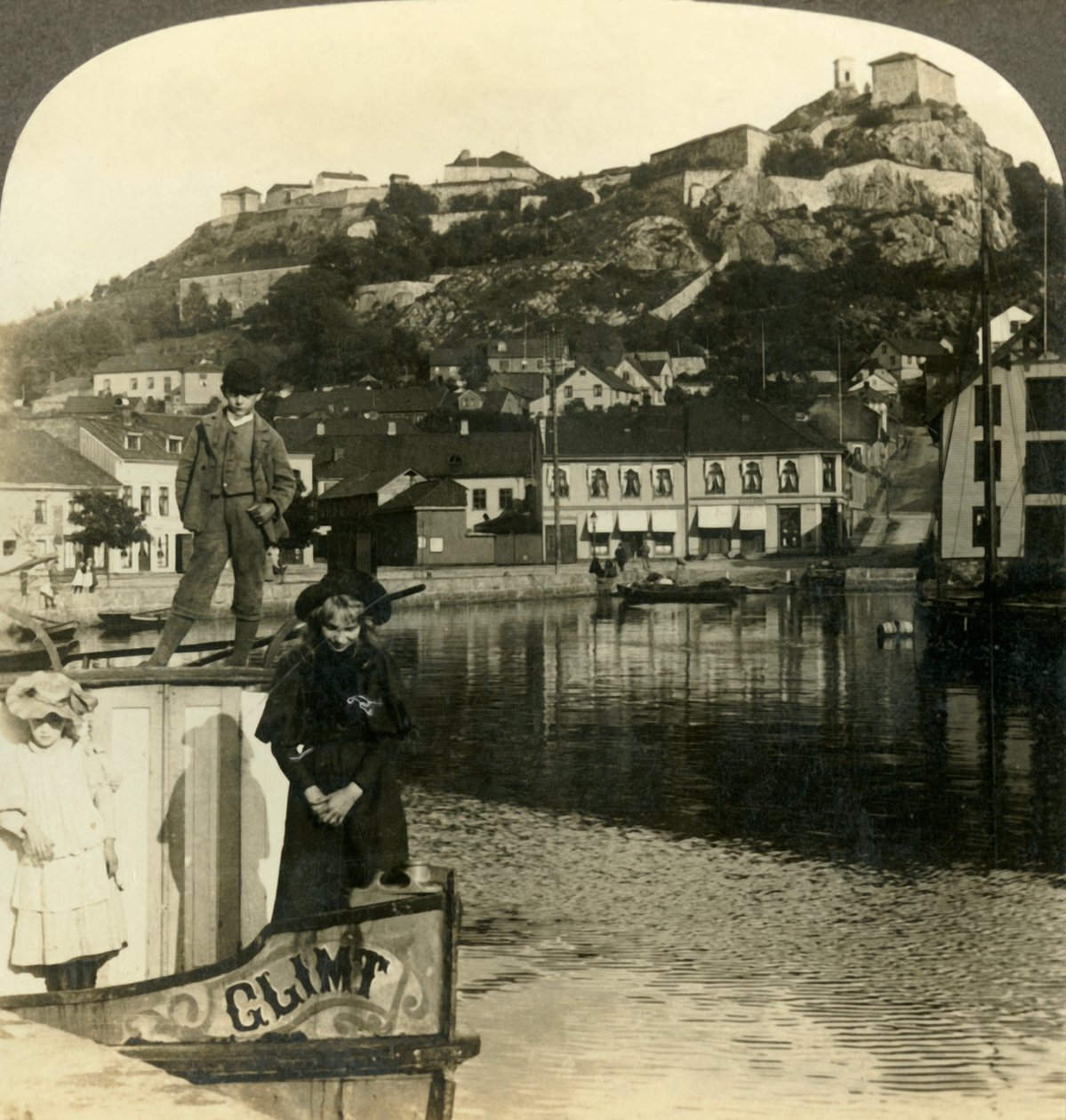 Den gamle festningen Fredrikshald, Norge, ca 1905. av Unbekannt