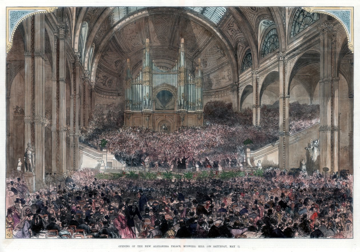 Åpningen av det nye Alexandra Palace, Muswell Hill, 1. mai 1875 av Unbekannt