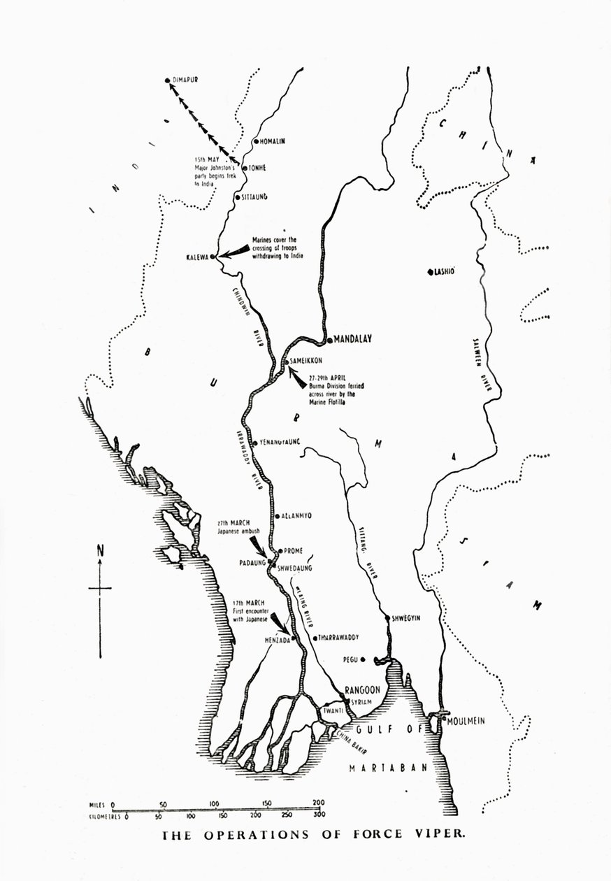 Operasjonene til Force Viper, Burma, andre verdenskrig, 1942-1943 1944. av Unbekannt