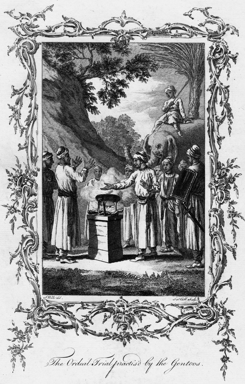 Prøveprøven praktisert av Gentoos, c1770 av Unbekannt