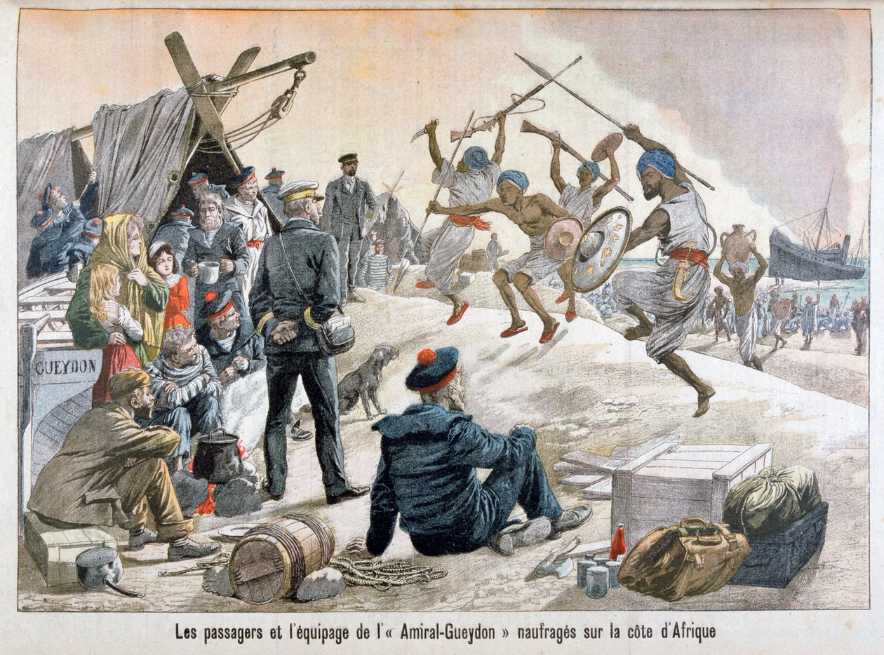 Passasjerene og utstyret til admiral Gueydon ble forliste på den afrikanske kysten, 1903 av Unbekannt