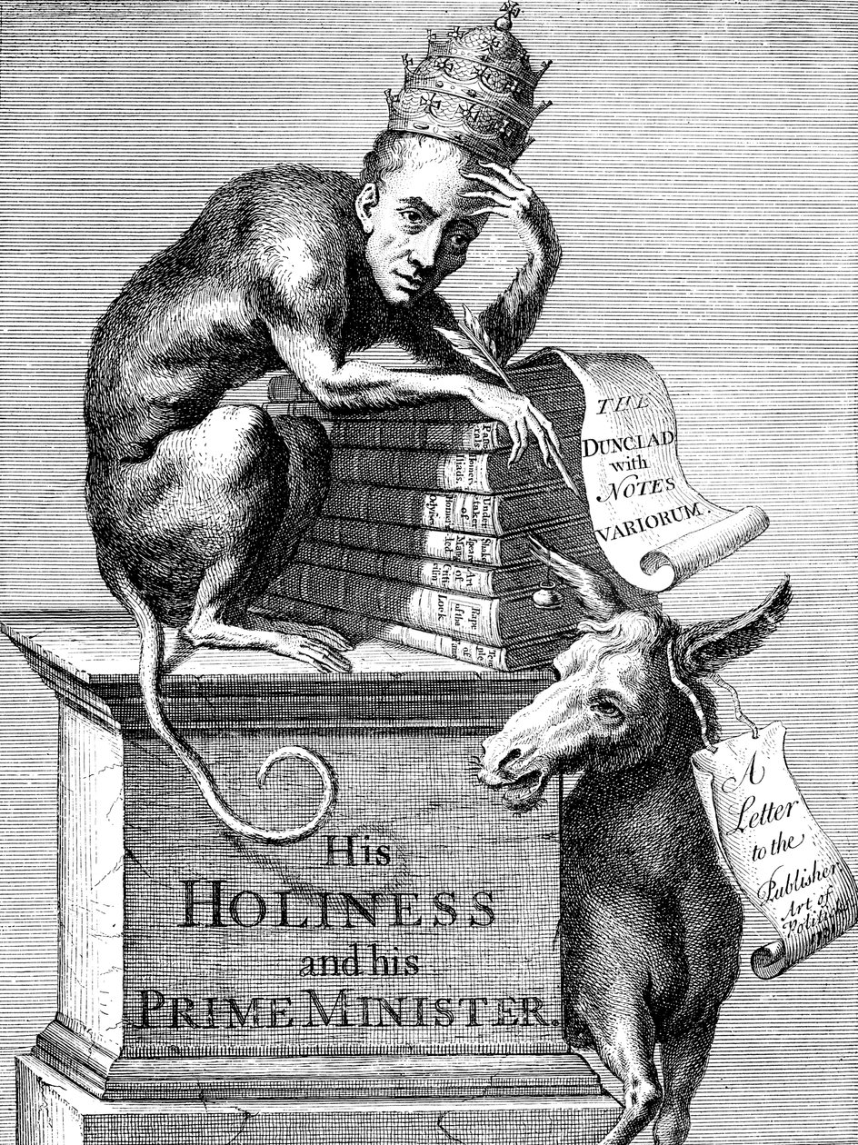 The phiz og karakter av en Alexandrine hyper-critch og kommentator, 1728 av Unbekannt