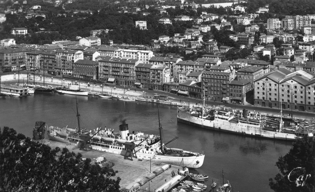 Havnen fra Mont Boron, Nice, Frankrike, tidlig på 1900-tallet av Unbekannt