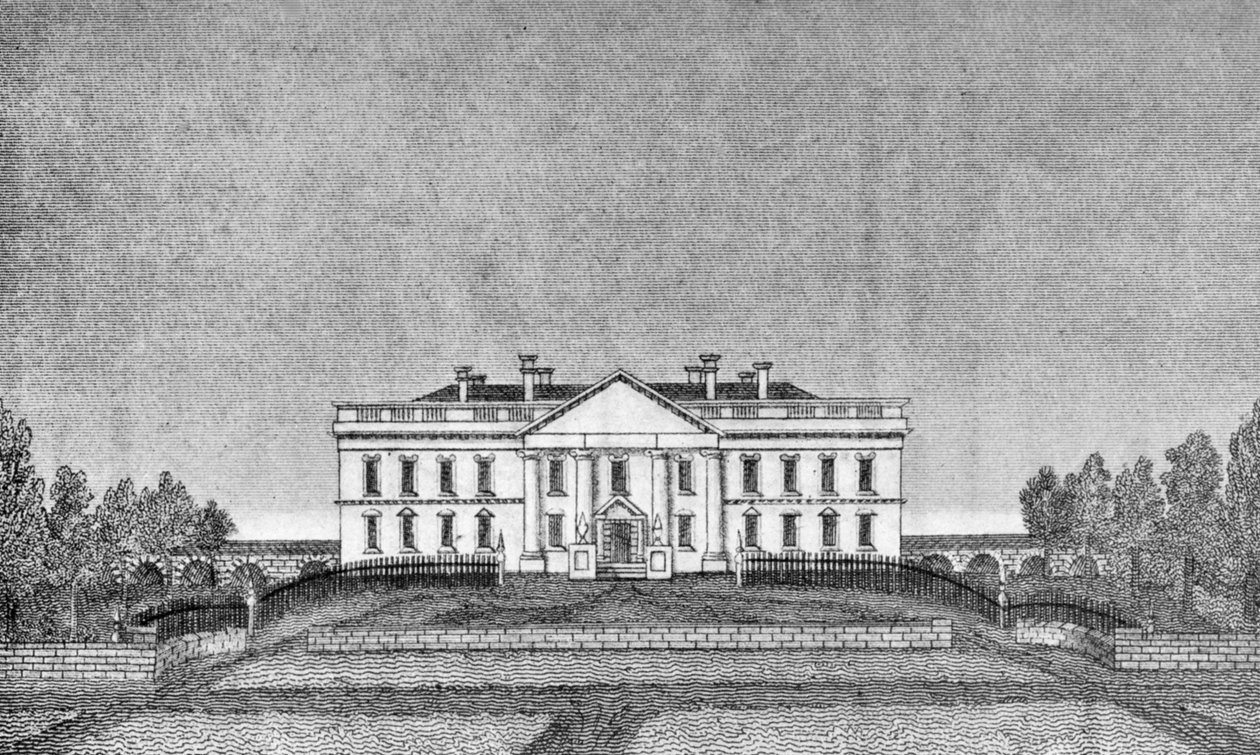 The Presidents House, North Portico, USA, 1834 1908 av Unbekannt