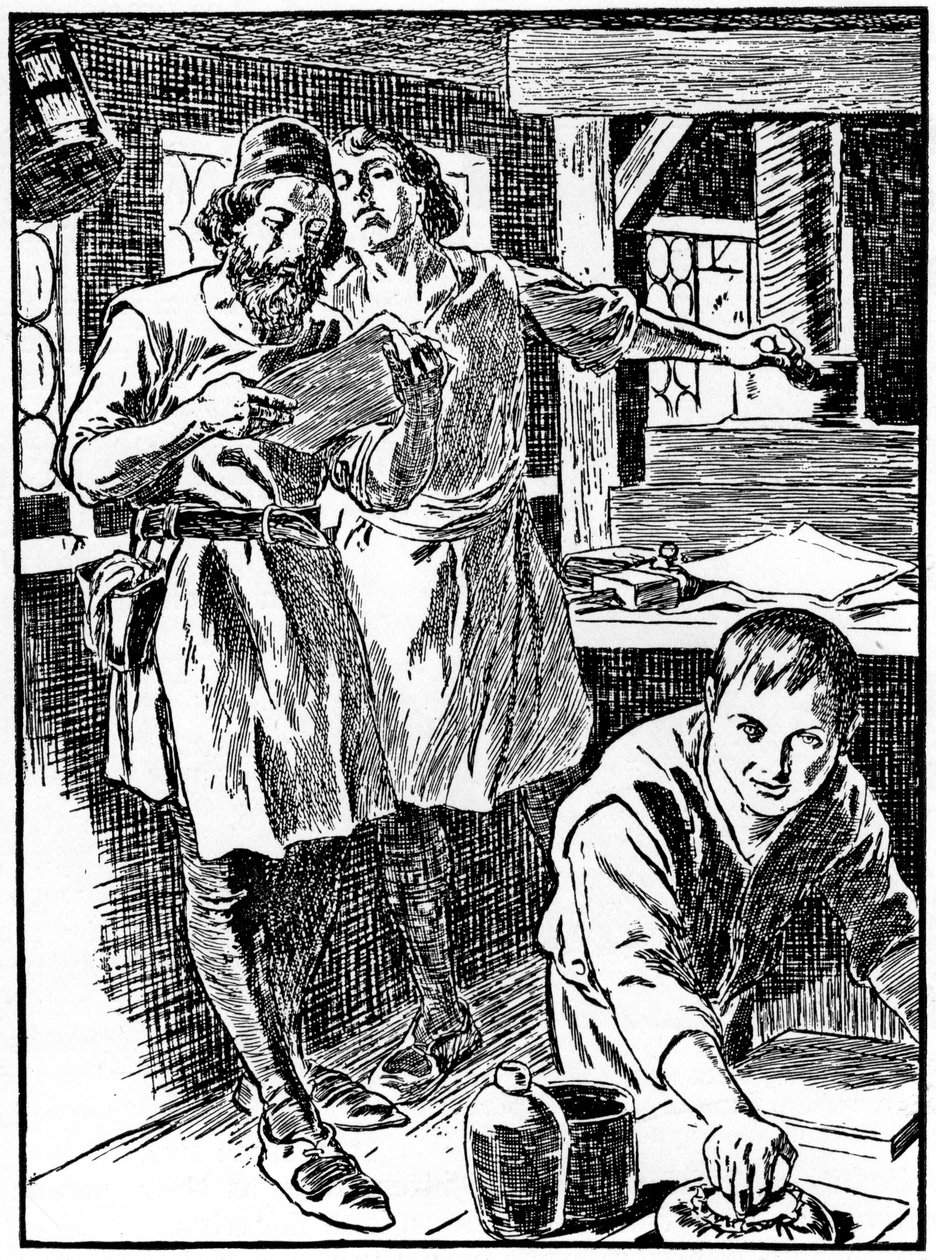 Trykkeprosessen, 1908-1909 av Unbekannt