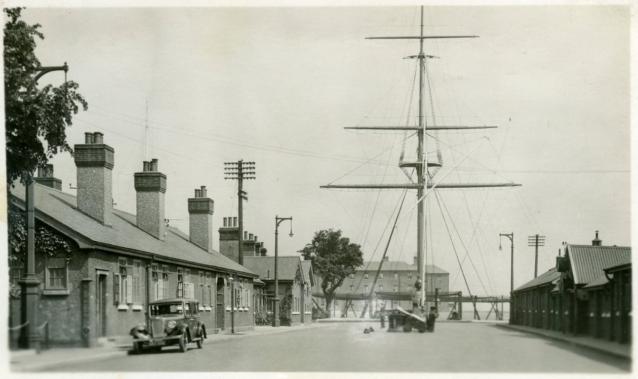 Kvarterdekket, Royal Navy opplæringsinstitusjon, Shotley, Suffolk, 1936 av Unbekannt