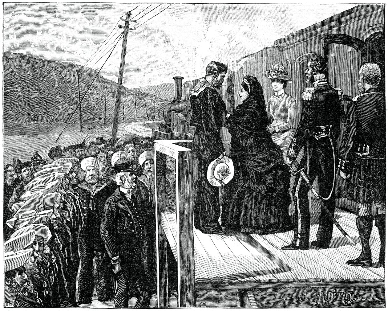 Dronningen overrakte Albert-medaljen til kystvakten George Oatley, sent på 1800-tallet, 1900 av Unbekannt
