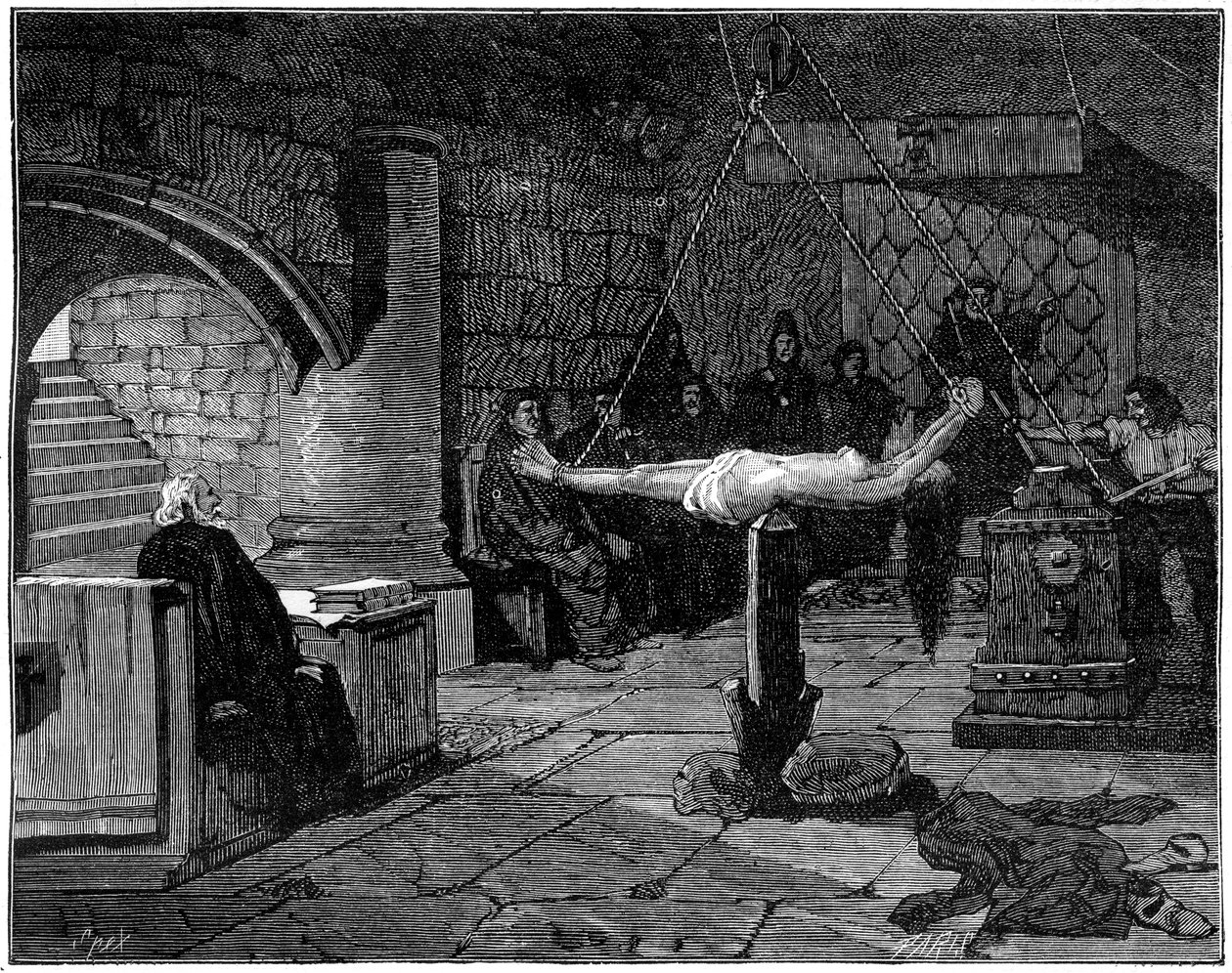 Spørsmålet extraordinaire, ekstrem form for tortur, 1882-1884 av Unbekannt