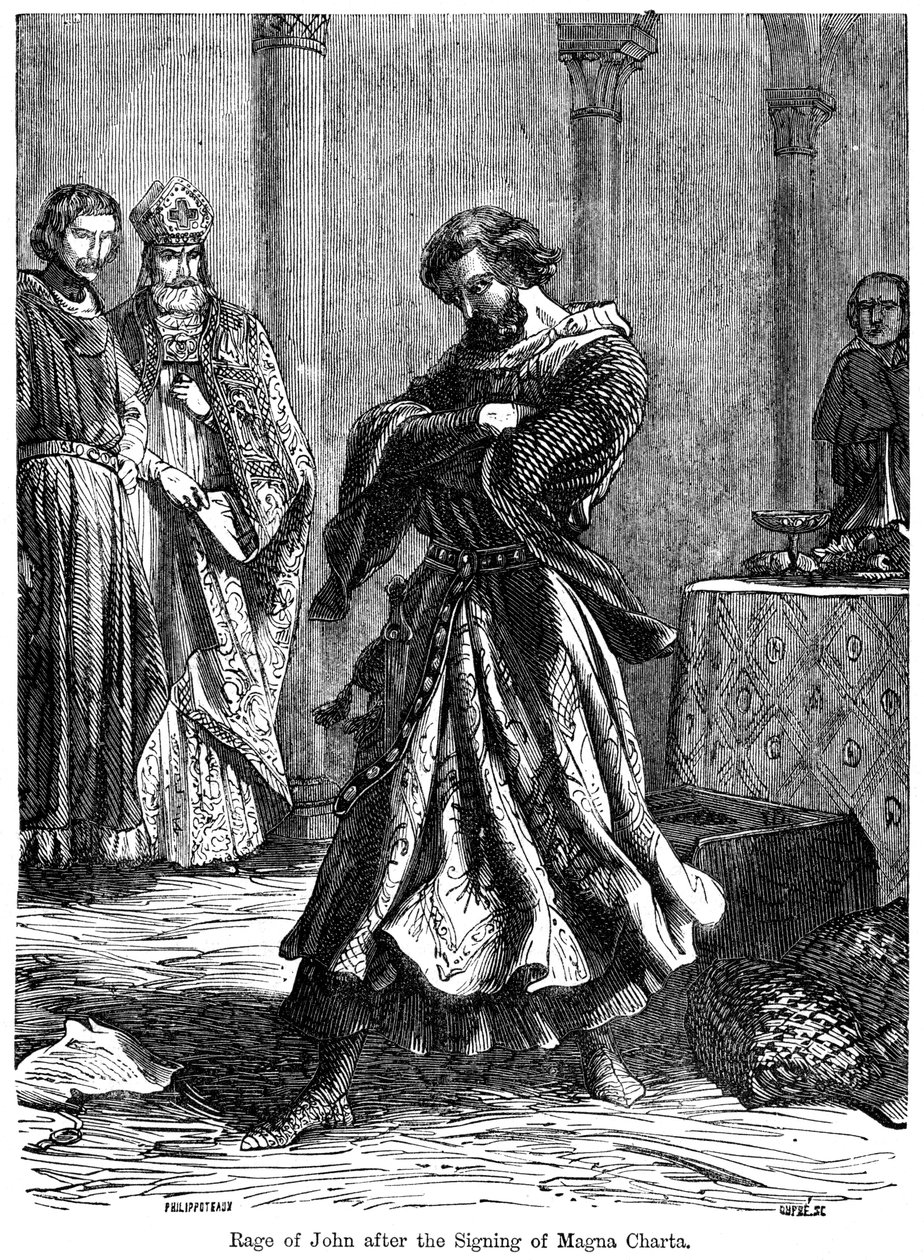 Kong Johns raseri 1167-1216 etter signeringen av Magna Carta c1215 av Unbekannt