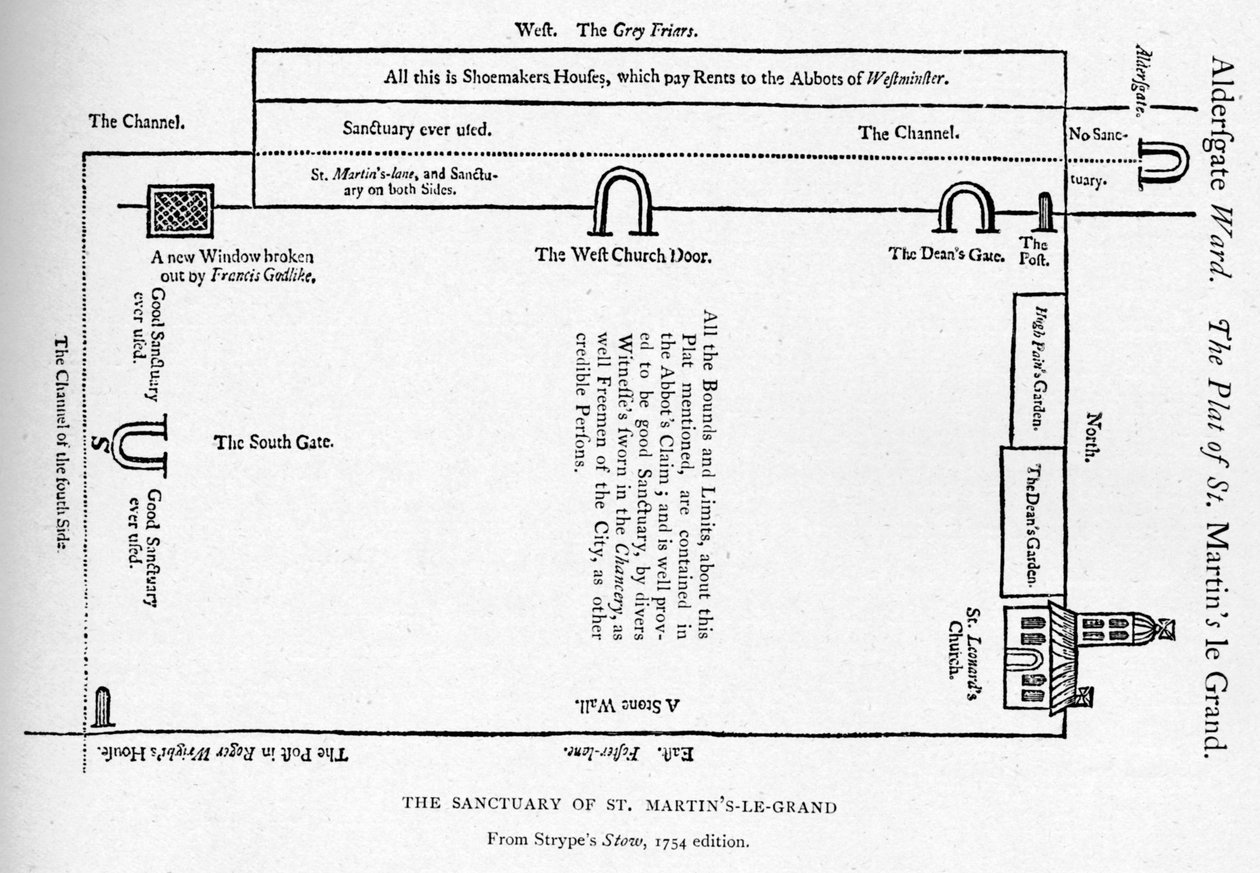 Helligdommen til Church of St Martins le Grand, London, 1754 1906 av Unbekannt