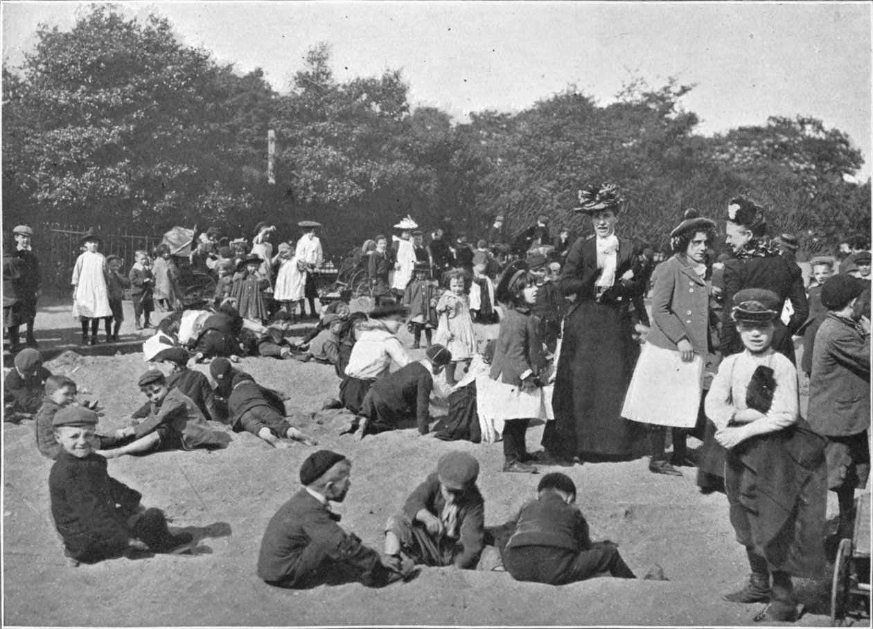 Sandkassen, Victoria Park, London, c1900 1901 av Unbekannt