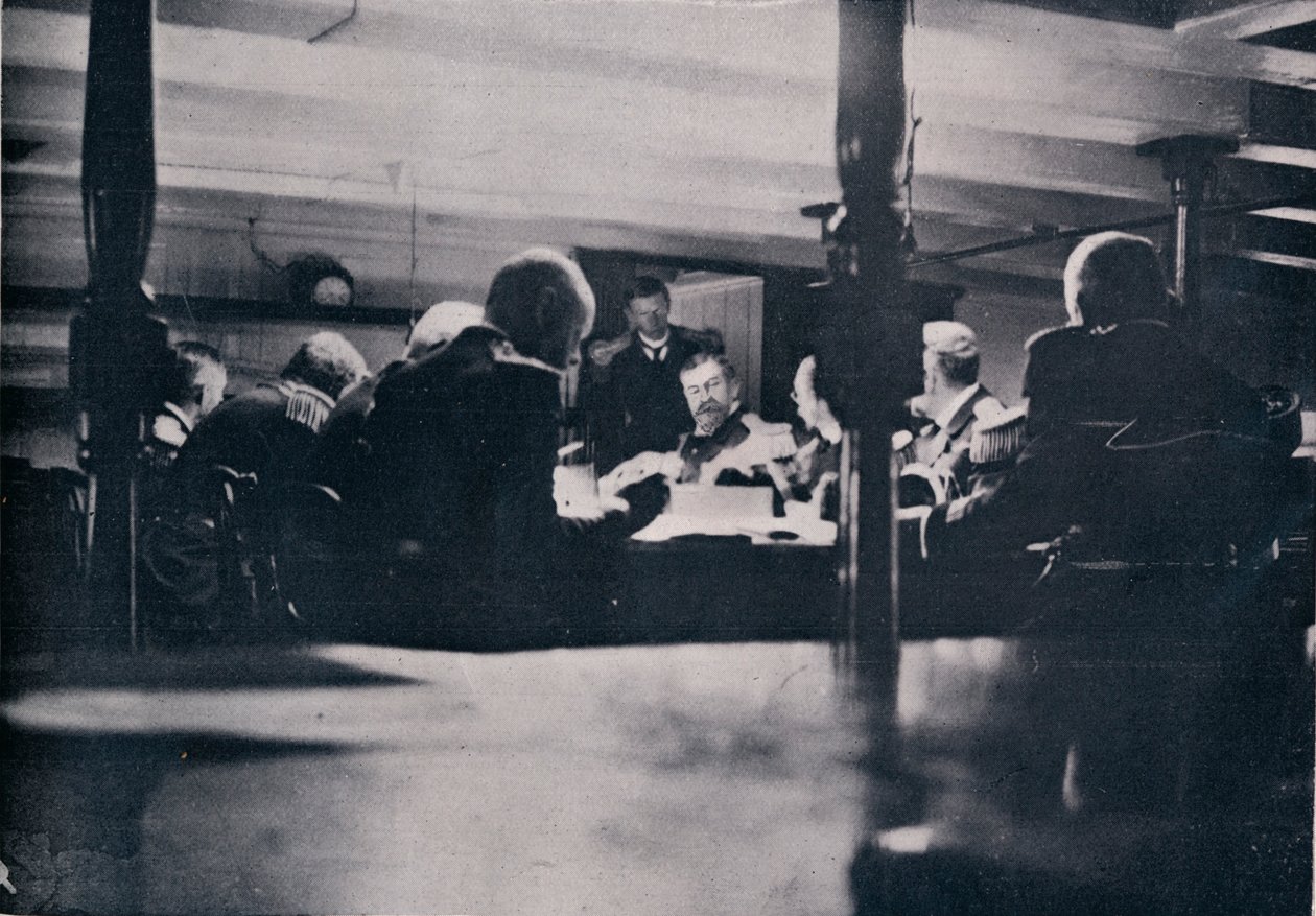 Scenen på Seieren under krigsretten, 1906 av Unbekannt