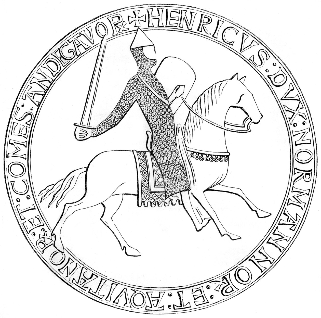 Seglet til kong Henry II av England, 1100-tallet av Unbekannt