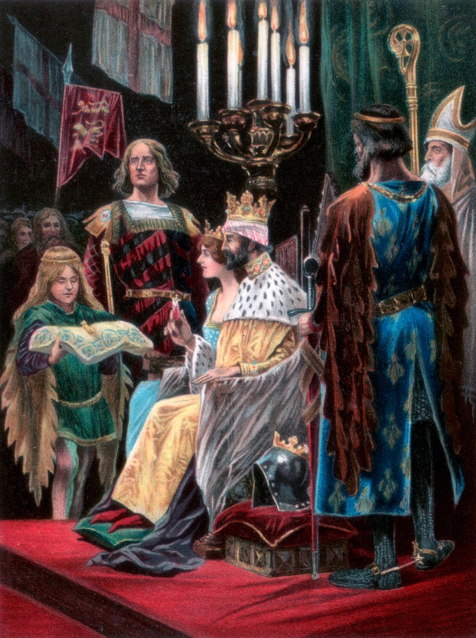Den andre ofringen av Edward II, Westminster, 25. februar 1308, 1902 av Unbekannt