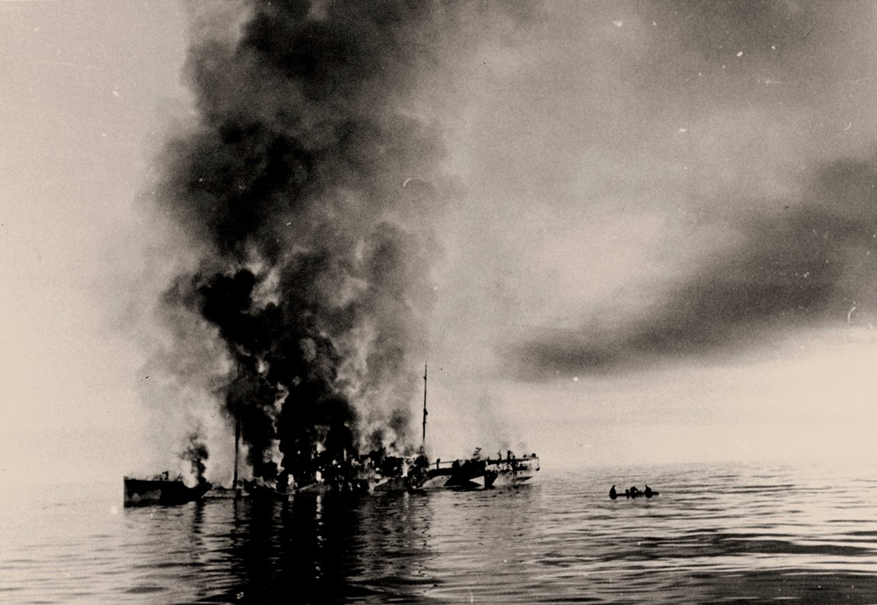 Senkingen av isbryteren Alexander Sibiryakov av den tyske krysseren Admiral Scheer 25. august 1942. av Unbekannt