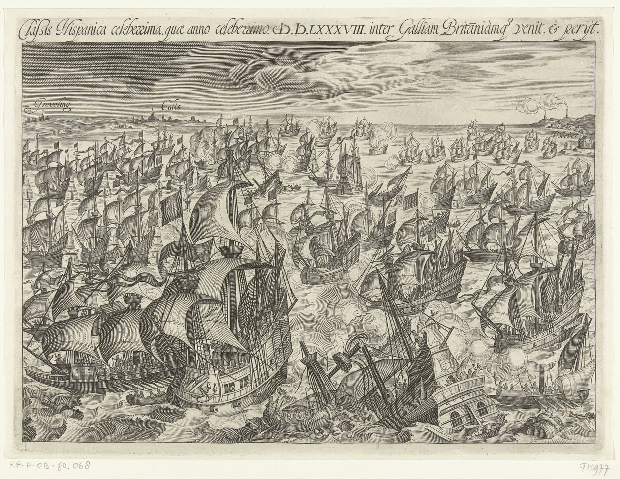 Senkingen av den spanske armadaen i 1588, 1601 av Unbekannt