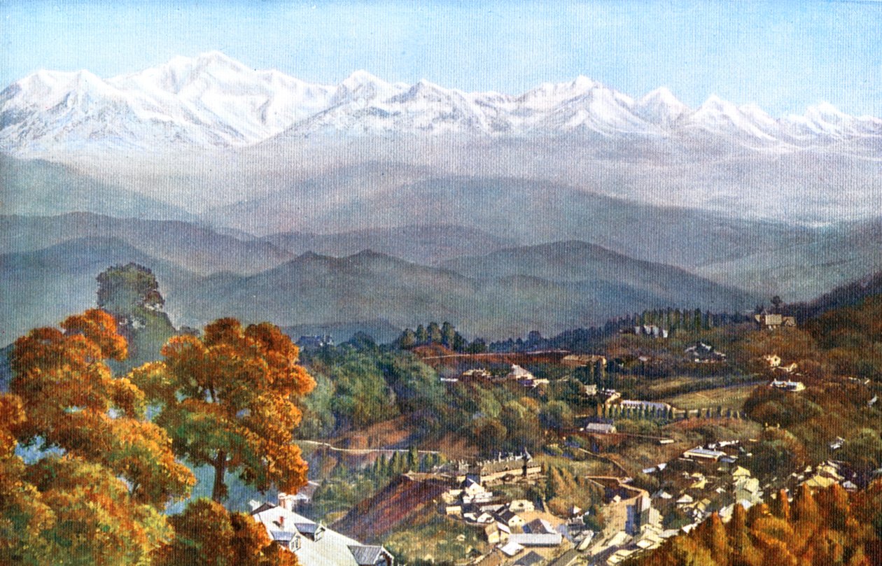 Snøen fra Jalapahar, Darjeeling, India, tidlig på 1900-tallet av Unbekannt