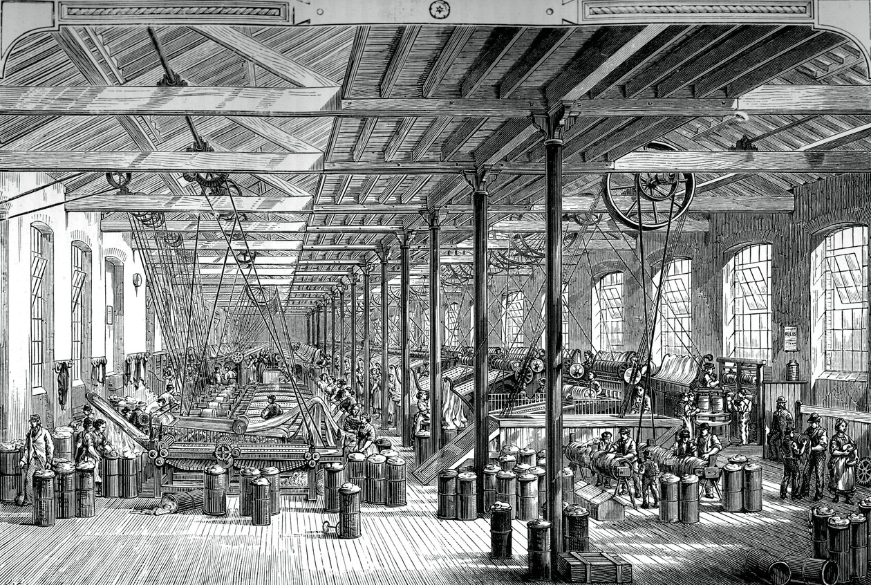 Spinnerommet i Shadwell rope works, c1880 av Unbekannt