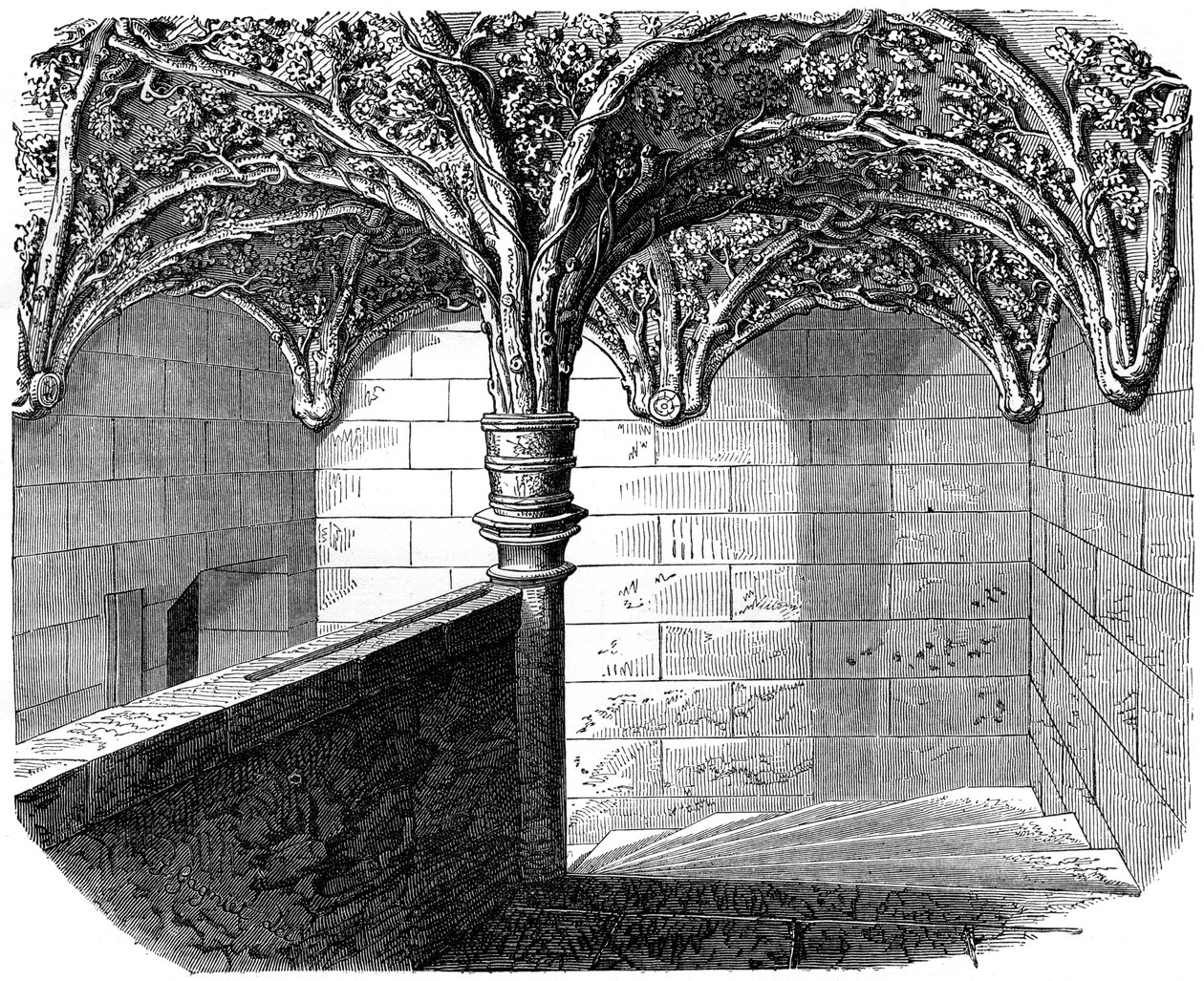 Trappen til Hotel de Bourgogne, Paris, 1882-1884 av Unbekannt