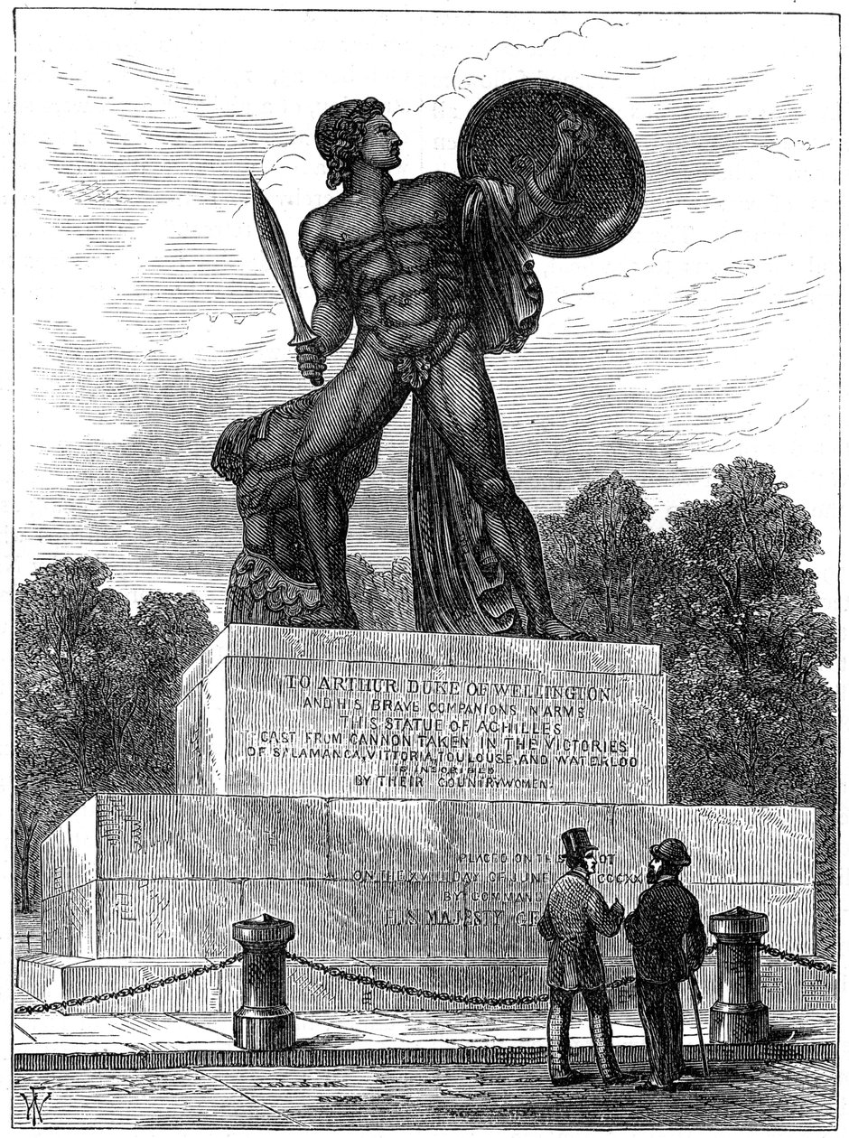 Statuen av Achilles, London, 1891 av Unbekannt