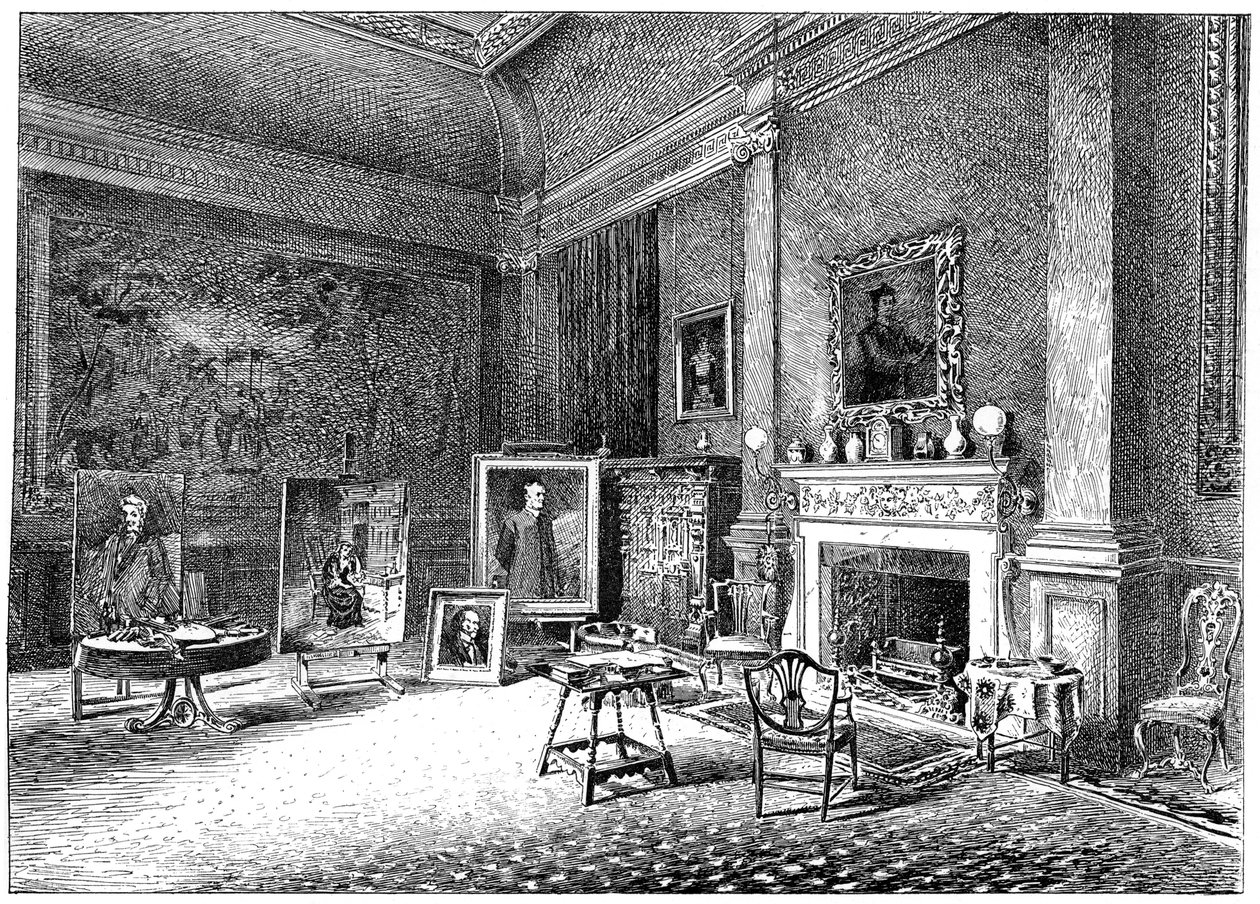 Studioet til John Everett Millais, c1880-1882 av Unbekannt