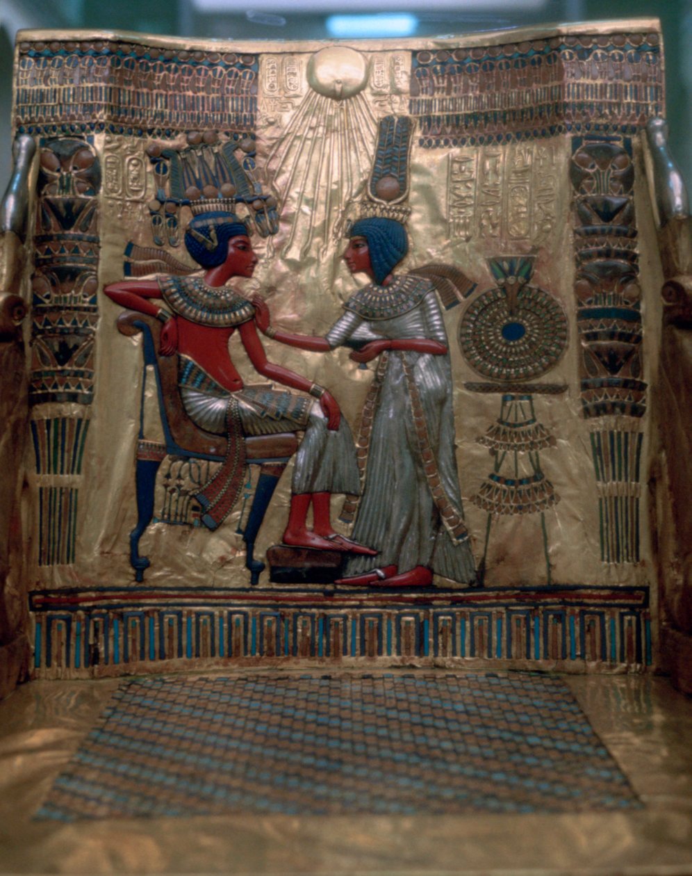 Tutankhamons trone, detalj, egyptisk, 18. dynasti av Unbekannt