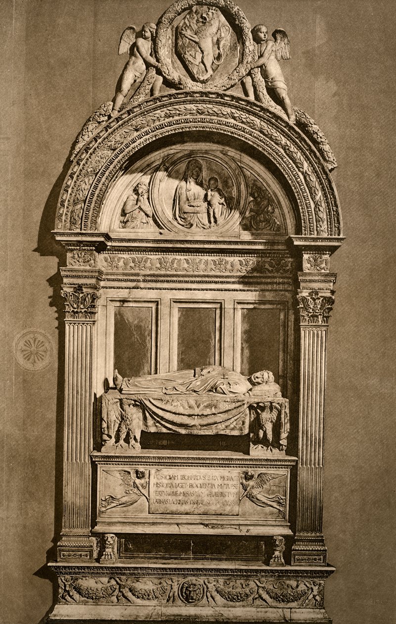 Graven til Leonardo Bruni c1369-1444, basilikaen Santa Croce, Firenze, 1882 av Unbekannt