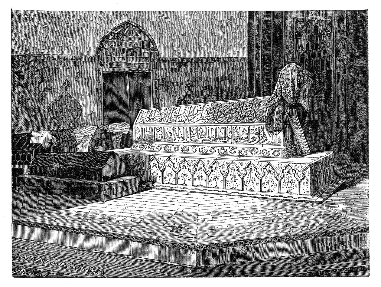 Graven til Mehmed II i den grønne moskeen, Bursa, Tyrkia, 1895 av Unbekannt