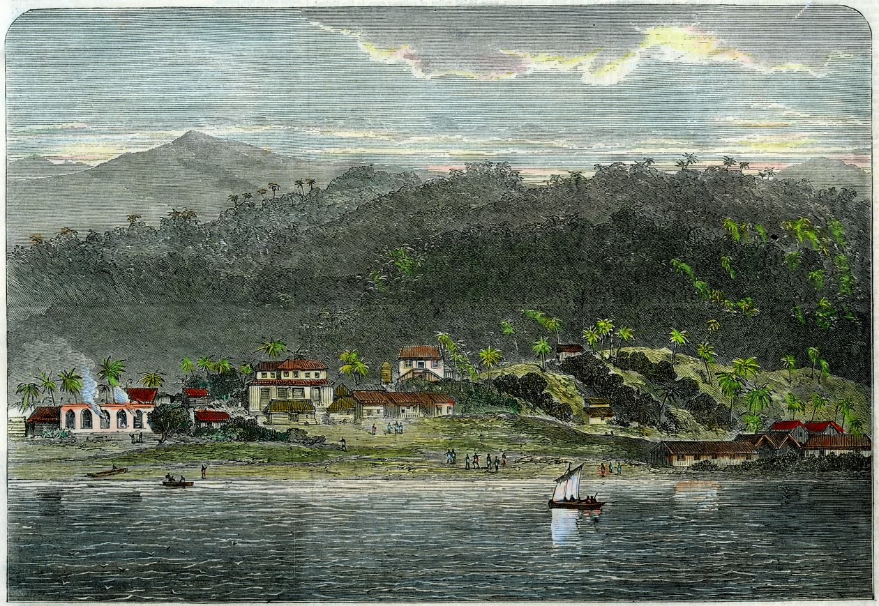 Byen Morant, Morant Bay, Jamaica, c1880 av Unbekannt