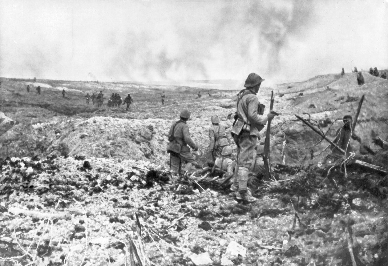 skyttergravene i Champagne, Frankrike, 1914 av Unbekannt