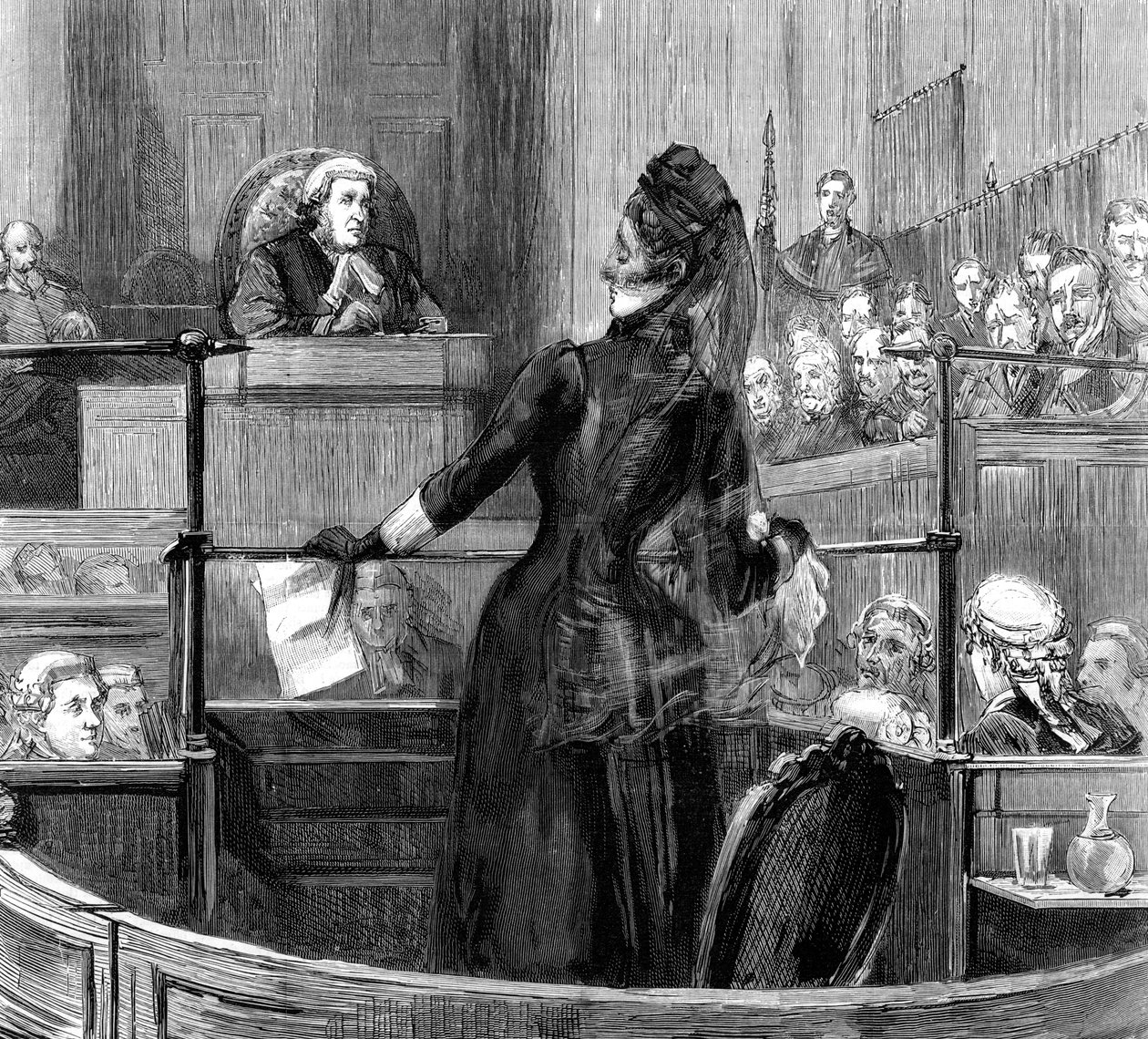 Rettssaken mot fru Maybrick i Liverpool, 1889 av Unbekannt