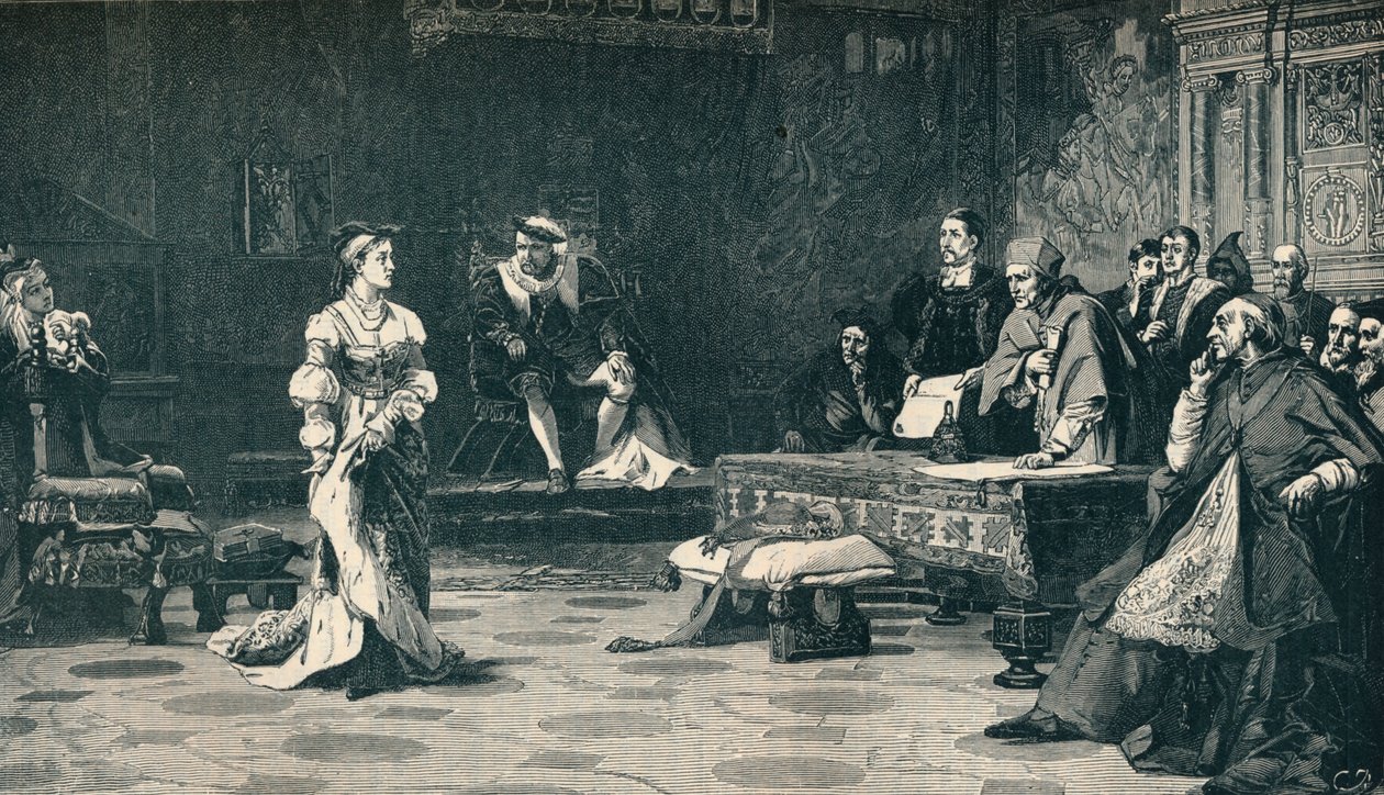 Rettssaken mot dronning Catherine, 1529 1905. av Unbekannt