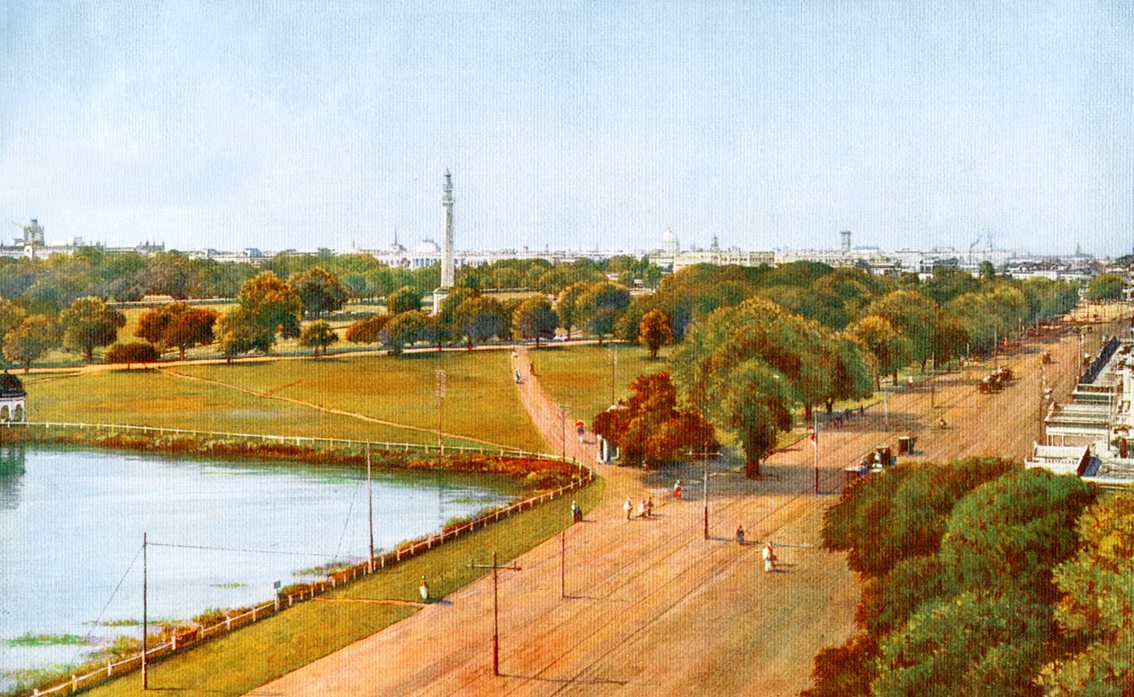 Utsikten fra Chowringhee, Calcutta, India, tidlig på 1900-tallet av Unbekannt