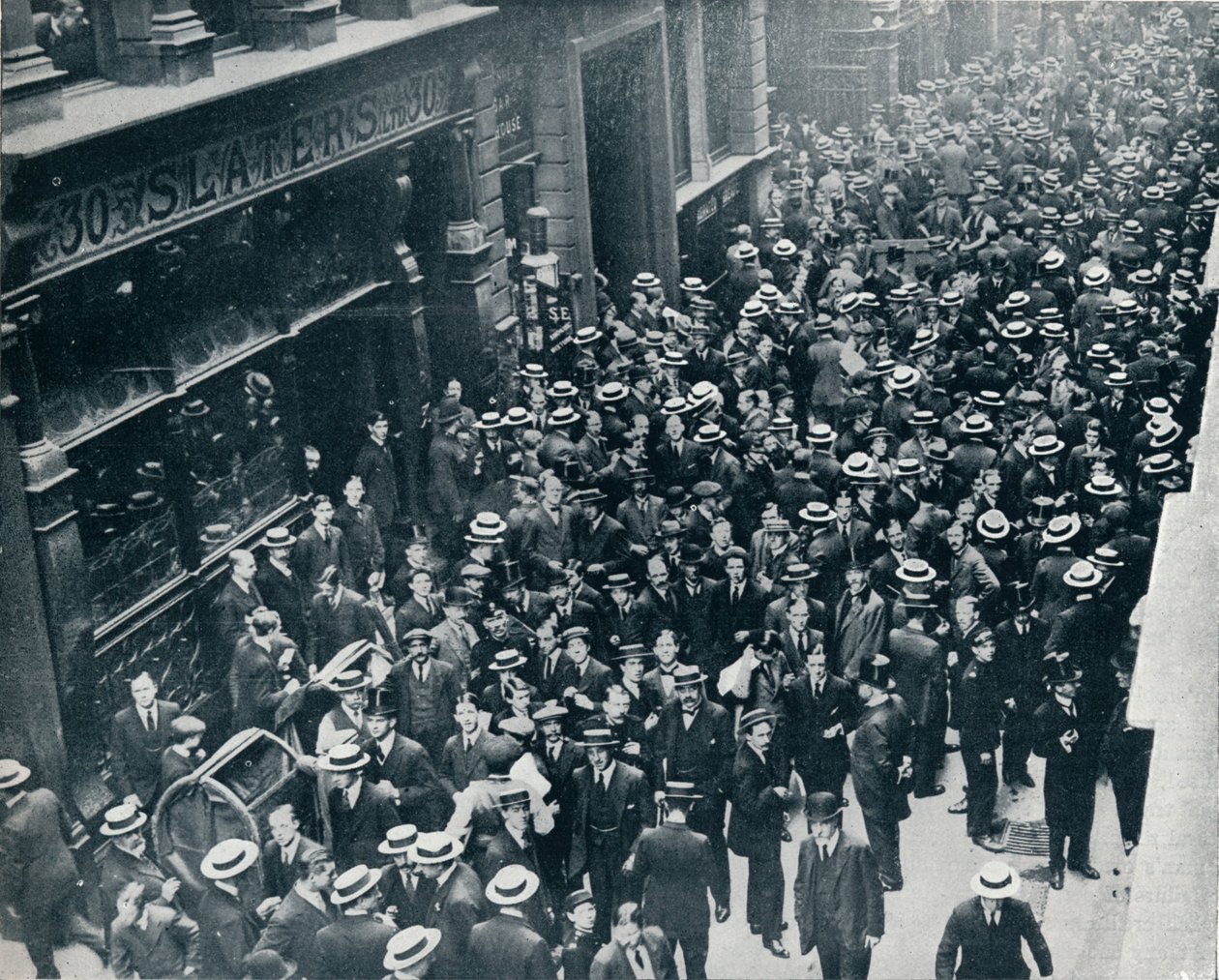 Krigskrisen i byen: Stengningen av London Stock Exchange, 1914 av Unbekannt