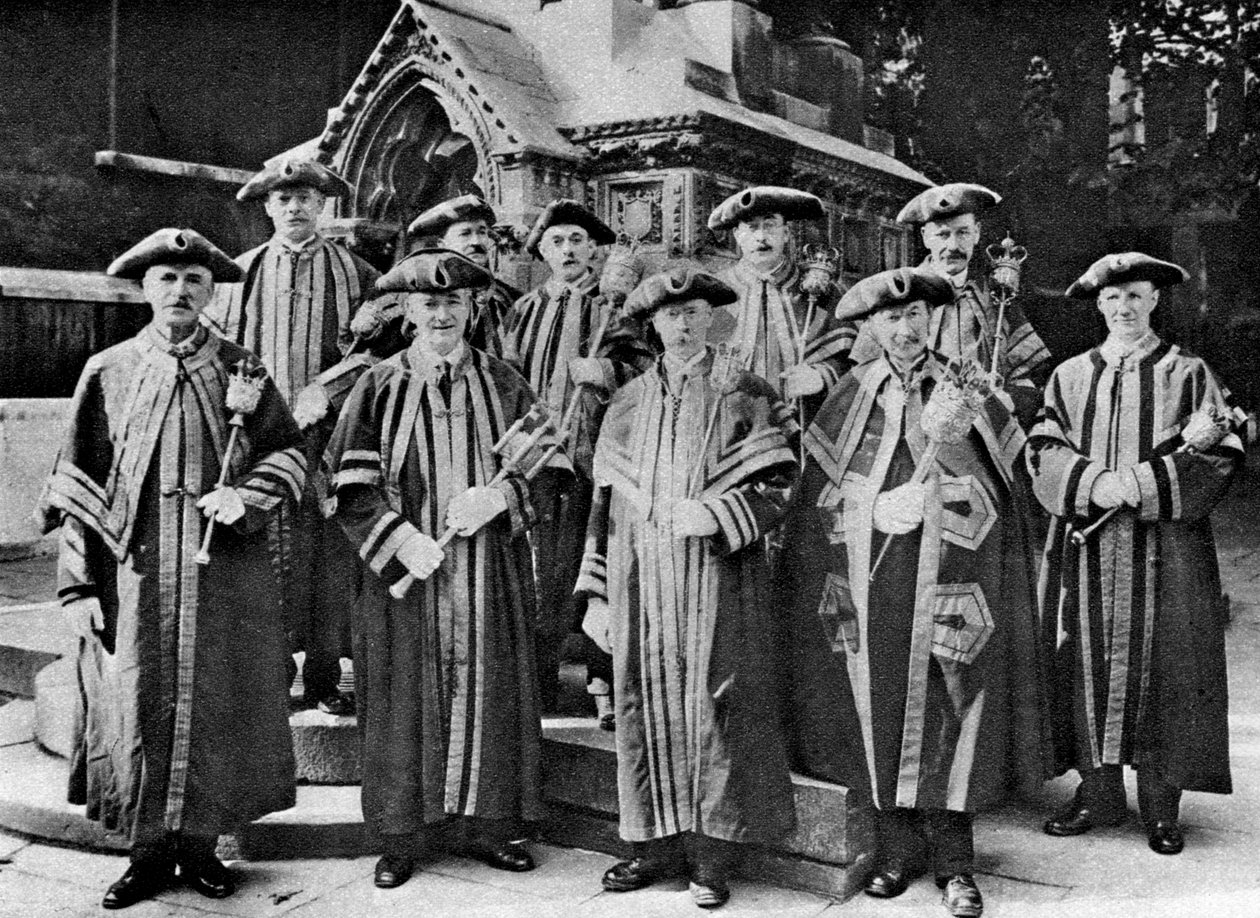 Avdelingsbeadles, Guildhall, London, 1926-1927 av Unbekannt