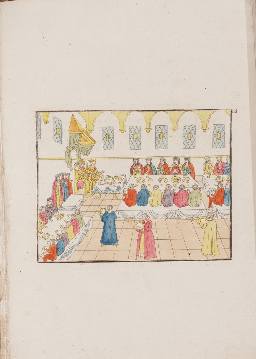 Bryllupsseremonien til tsar Mikhail Feodorovich og Yevdokiya Lukyanovna, 1810 av Unbekannt