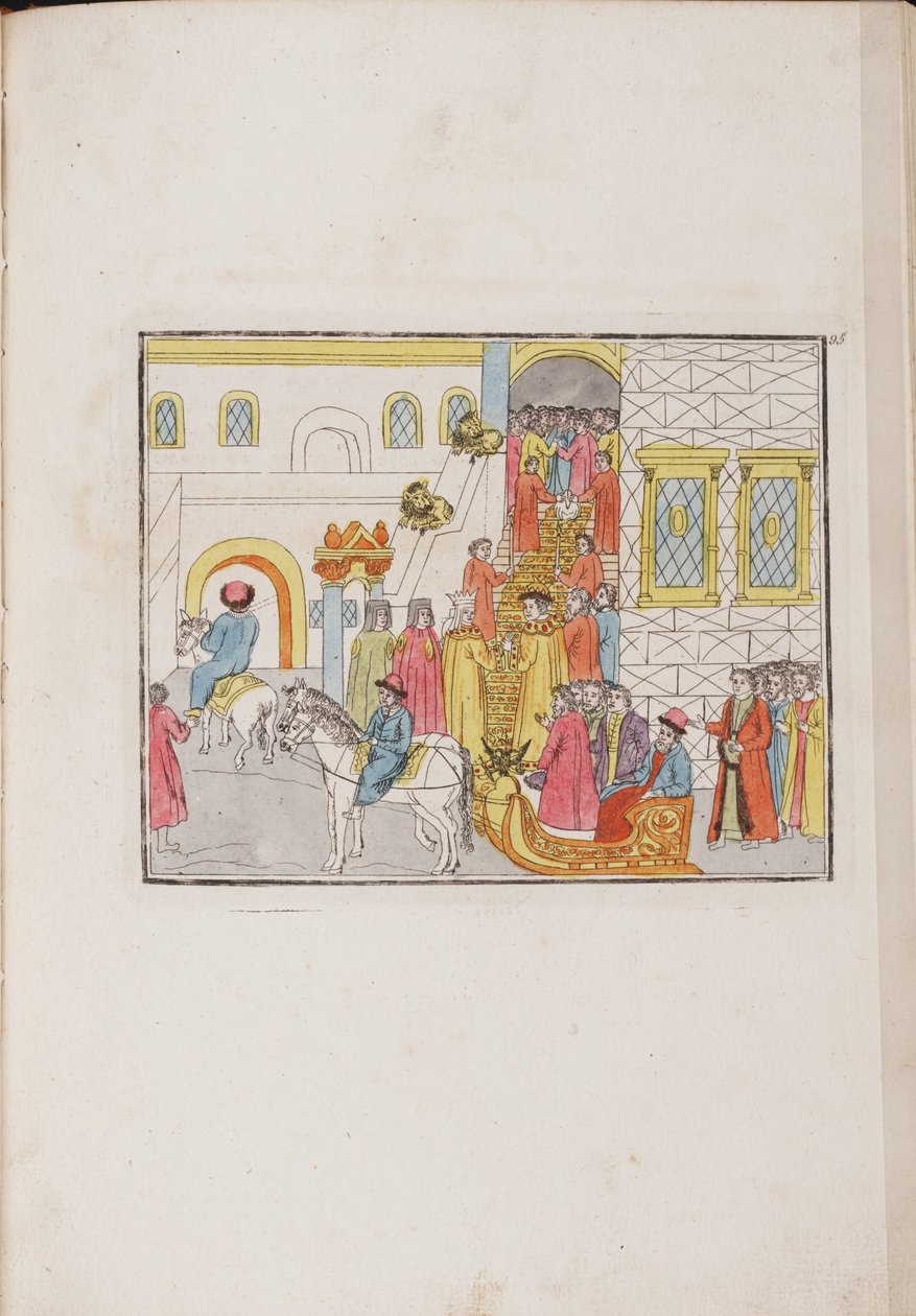 Bryllupsseremonien til tsar Mikhail Feodorovich og Yevdokiya Lukyanovna, 1810 av Unbekannt