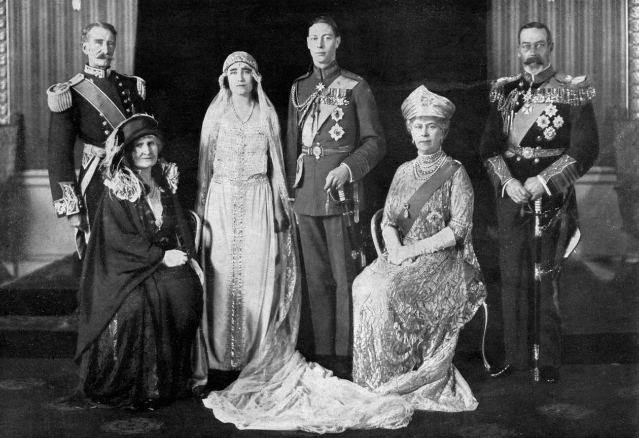 Bryllupet til hertugen av York og Lady Elizabeth Bowes-Lyon, 1923 av Unbekannt