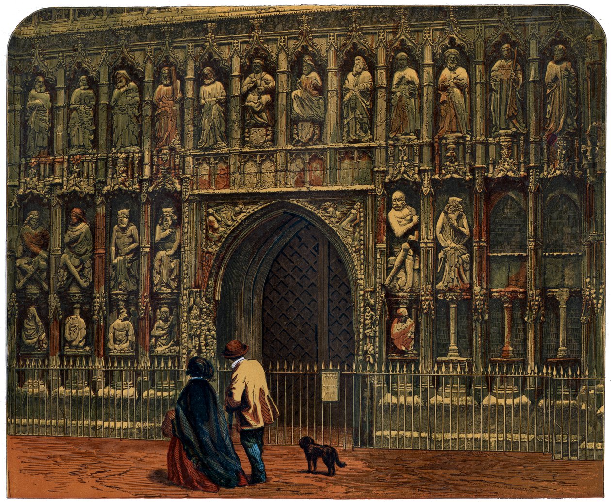Vestfronten, Exeter Cathedral, 1800-tallet av Unbekannt